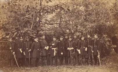 マクレラン将軍とスタッフ、カリフォルニア州。 1863年。