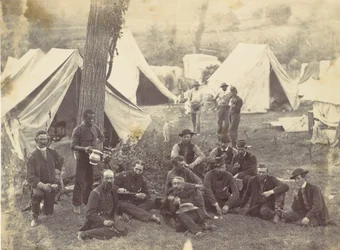 1862 年 10 月、アンティータム、ポトマック軍司令部の集団。