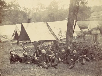 1862 年 10 月、アンティータム、ポトマック軍司令部の集団。