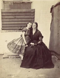 1862年、ワシントンの旧国会議事堂に投獄されたグリーンハウ夫人と娘。