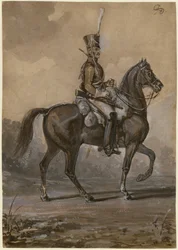 ロシアのドラグーン - Sauerweid, Alexander Ivanovich (1783-1844) - 1820 - 紙に水彩画 - 22,9x16,2 - 個人蔵
