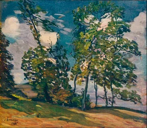 風の強い日、c1906