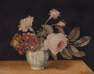 デルフトの瓶に入った花、1663年。