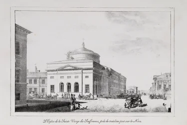 1820年代のサンクトペテルブルクのシリーズビューを悲しむすべての人の喜びの教会