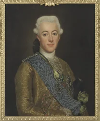 グスタフ3世 スウェーデン国王 - スウェーデン国王グスタフ3世（1746-1792）の肖像画、ロズリン、アレクサンダー（1718-1793）によるもの。油彩・キャンバス