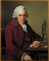 ドーベントンと呼ばれたルイ・ジャン・マリー・ドーベントン（1716 - 1800）の肖像 フランスの博物学者 ロズリン・アレキサンドル（1718 - 1793）の絵画 オルレアン美術館（Musee Des Beaux Arts）。- ドーベントンと呼ばれたルイ＝ジャン＝マリー・ドーベントンの肖像