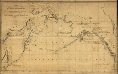 ロシア人船員によるティク海・北極海発見の地図-LOC2009575229の各年における