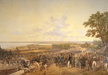 1819年、1856年にベルグの運河水門を訪れたスウェーデンのカール14世ヨハン（1763-1844）