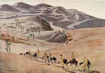 アフリカのデッサンと絵画からの砂丘（Beni-Abbes）は、シトロエンセンターアフリカ遠征、2番目のミッションハートアウドゥアンデュブレイユ、パブで実行されました。パリ、1927