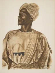 アフリカの絵と絵画から象の狩猟をするガデム（ビラオ）は、シトロエンセンターアフリカ遠征の第2ミッション、ハートアウドゥイン=デュブルイユ、パブで処刑されました。パリ、1927年（カラー点灯