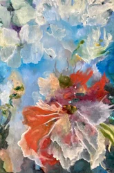 色鮮やかな印象派の花々