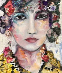 遊び心あふれる花の肖像画