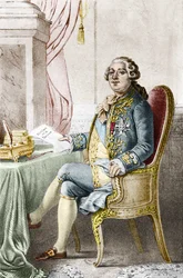 フランス国王ルイ16世（1754-1793）の肖像。