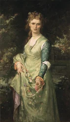 Christina Nilsson as Ophelie - Christina Nilsson (1843-1921) as Ophelia, by Cabanel, Alexandre (1823-1889).油彩・キャンバス