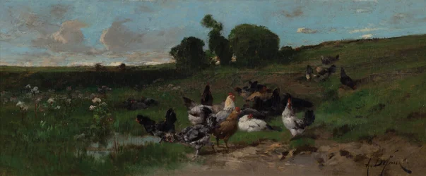 ニワトリのアニメーション風景