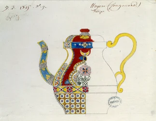 トルコのティエール。アレクサンドル・エヴァリスト・フラゴナール（1780-1850）による素描。セーブル、磁器製作所