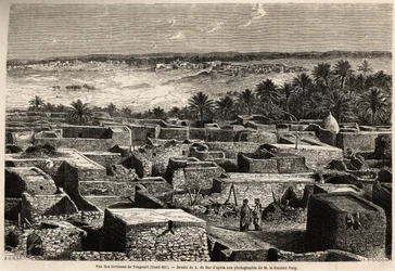トゥグル（Oued Rir）のテラスの眺め