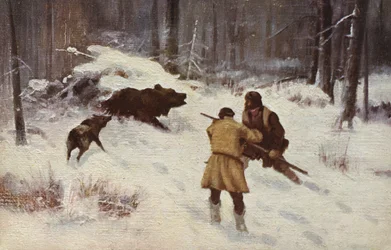クマの巣窟で
