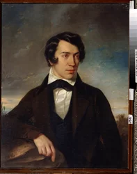 「自画像」 アレクセイ・ステパノヴィチ・ホミャーコフ作（1804-1860） 1842年 アブラムツェヴォ国立美術館、モスクワ
