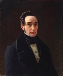 作者イヴァン・パナエフ (1812-1862) の肖像 - アレクセイ・ヴァシリエヴィチ・ティラノフ (1808-1859) による絵画、キャンバスに油彩、ロシア美術
