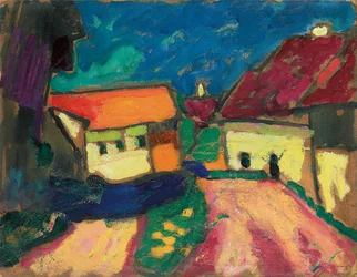 景観研究、村の道、c。 1908