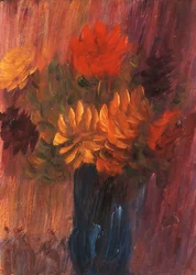 大きな静物：赤と黄色のダリア。 Great Still Life：Red and Yellow Dahlias、1937