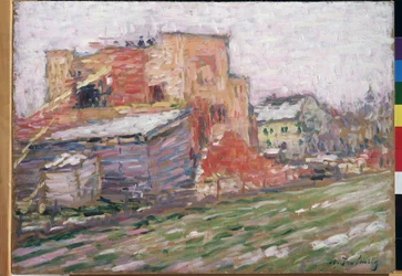 「通りの眺め」 アレクセイ・フォン・ヤヴレンスキー (Alexej von Jawlensky) (1864-1941) による絵画 1905 リージョナル M. ヴルベル美術館、オムスク