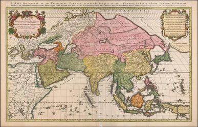 ユベール・ジャイヨによる1692年のアジア地図