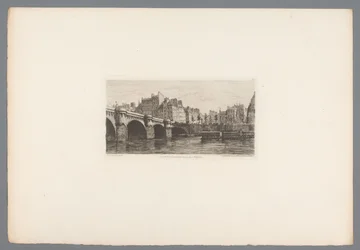 ポンヌフの眺め Le Pont Neuf (オブジェクトのタイトル) 1874 年のフランスのエッチング (シリーズ タイトル) L