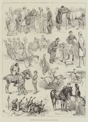 ハーリンガムのポロポニーレースでのスケッチ