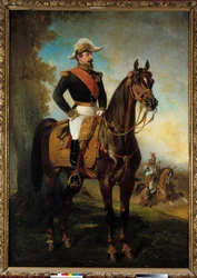 皇帝ナポレオン3世（1808-1873）の騎馬像 アルフレッド・ドリュー（1810-1860）の絵画 19世紀 パリ、軍隊博物館