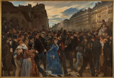 1870年7月、移動する人々、1879年頃（油彩・カンヴァス）