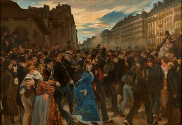 1870 年 7 月、1879 年頃のガルド モビールの出発。