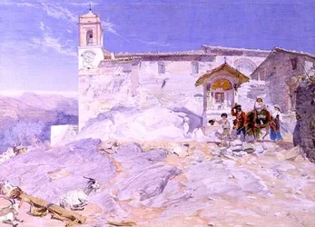 Sta Rocco, Olevano（紙に水彩画）