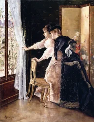 婚約者が通り過ぎるのを見守る、1886