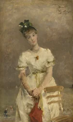 海沿いの若い女性、1886