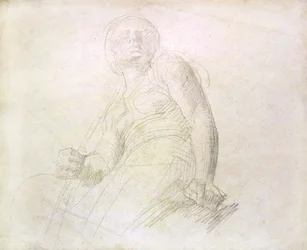人物像の習作 1850年頃 （紙に鉛筆）
