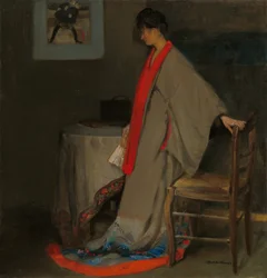 着物を着た若い女性、c。 1901年。
