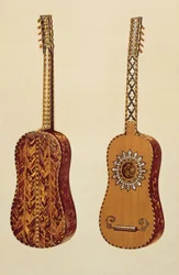 &39;Musical Instruments&39;（色付きのlitho）のRizzio Guitar