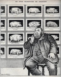 大きな豚屋 - 1898年「Le Cochon, souvenirs of Normandy」に掲載された漫画。