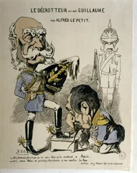 プロイセン戦争プロイセンのヴィルヘルム1世とフランスのナポレオン3世の風刺画。