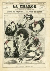 La Charge』（1870年）に掲載されたアルフレッド・ル・プティット（1841-1909年）のイラスト