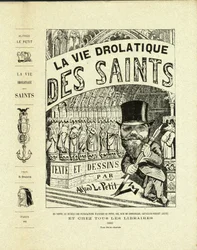 アルフレッド・ザ・リトル（1841-1909）のイラストは、『聖人たちのドロボウ人生』に掲載されているもので、自画像、聖人たち、小さなアルフレッド