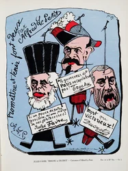 ジュール・ファーブル、トロチュウとデュクロ、『Histoire de la Troisieme Republique, Vol.1, Political History』より、1933年に出版されたカラーリトグラフ。