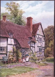 ウスター州イヴシャム近郊のハヴィントン、デント＆サンズ社発行の「The Cottages and the Village Life of Rural England」より