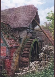 The Mill wheel, Elmley Castle, Worcester, from The Cottages and the Village Life of Rural England published by Dent & Sons Limited