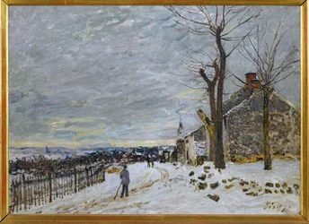 ヴェヌー＝ナドンの雪、1880年頃（キャンバスに描かれた絵）