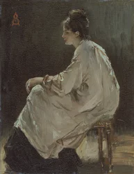 座っている少女」1843-1906年