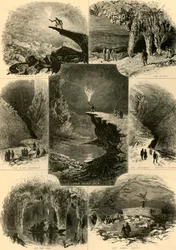 「マンモスケーブの情景」、1874年。