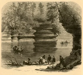 「スチームボート ロック、ウィスコンシン川」、1874 年。